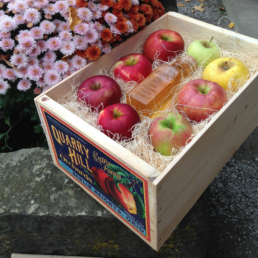 Quarry Apple Gift Crate wtih Honey